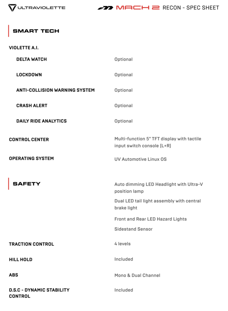 MOTOCICLETA ELÉCTRICA ULTRAVIOLETTE F77 - vehículos eléctricos