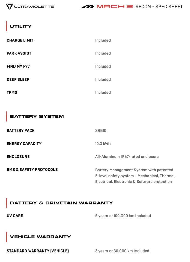 MOTOCICLETA ELÉCTRICA ULTRAVIOLETTE F77 - vehículos eléctricos