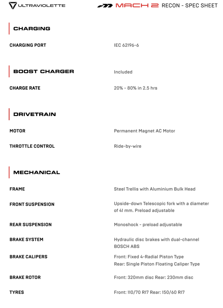 MOTOCICLETA ELÉCTRICA ULTRAVIOLETTE F77 - vehículos eléctricos